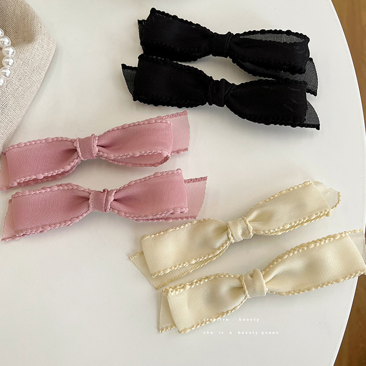 Super fairy bow headdress  new hairpin female side bangs clip fairy back head hair accessory French style