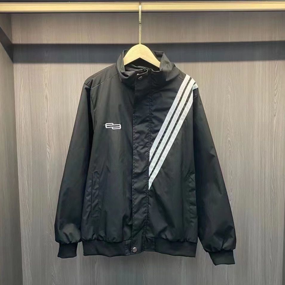 Spring new jacket Internet celebrity same style stand collar three stripe trendy jacket female students popular fashion jacket trend