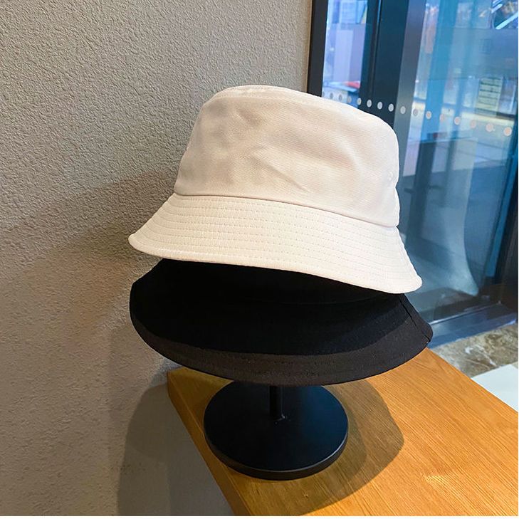 Women's sunscreen fisherman's hat Korean fashion versatile cover the face Japanese Sun Summer thin sunshade men's pure color basin hat