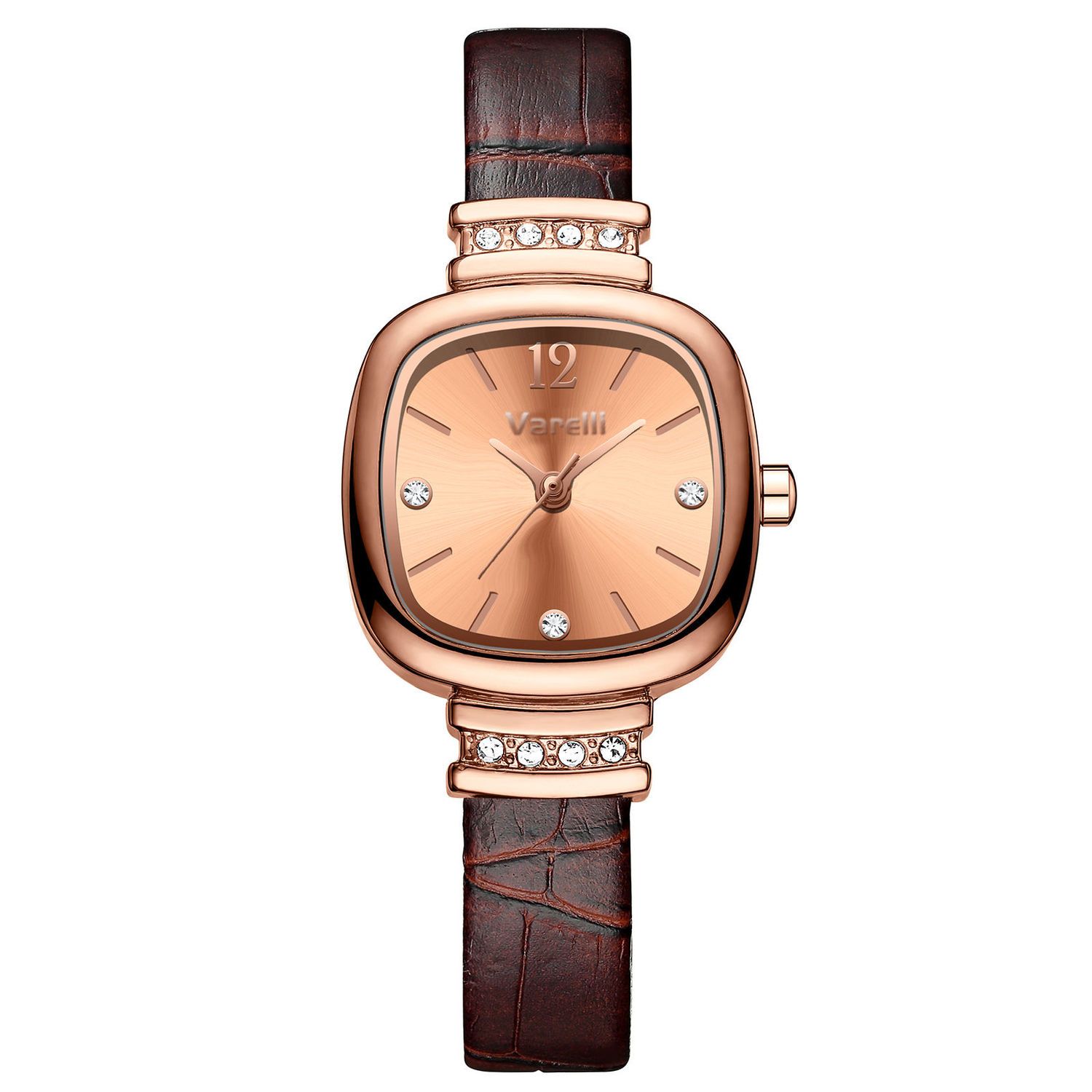 官方正品凡瑞立德varelli雅典娜athena手表女轻奢小方表真皮女表