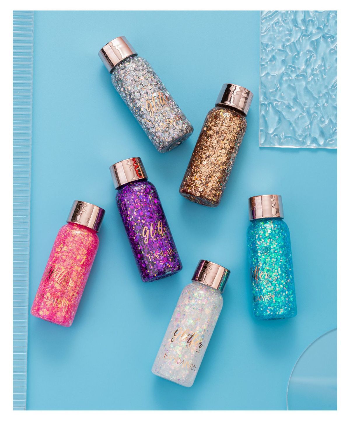 3 sets of glitter eye shadow sequin gel mermaid face body milk performance stage nightclub wedding hair_voghion.com