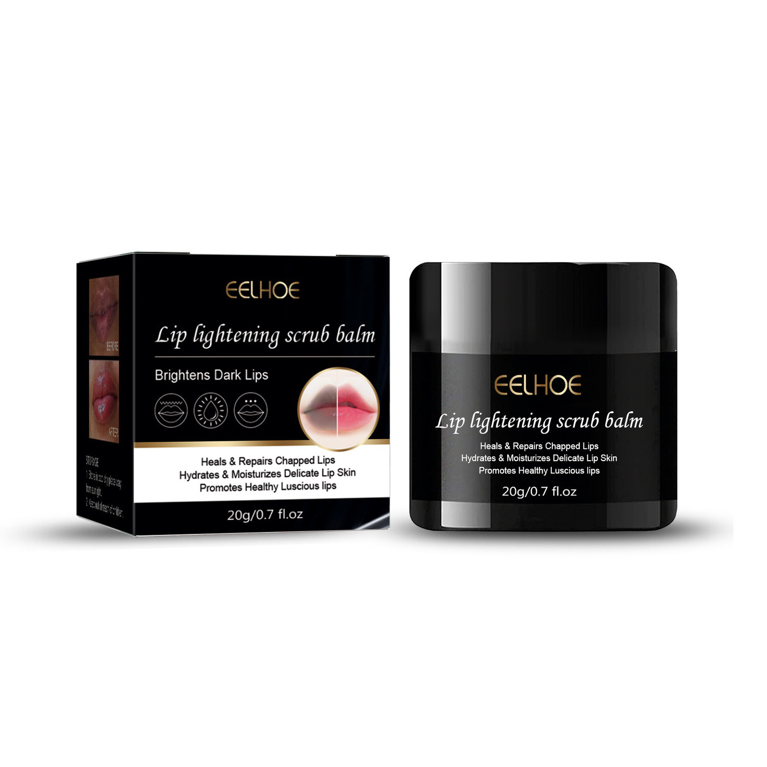 Ophellend Peeling Crème fir d'Lippenlinnen ze reduzéieren, ze befeuchten an dout Haut ze entfernen 2024_voghion.com