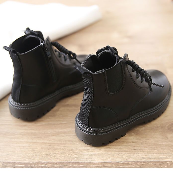 男女童马丁靴2022演出秋冬新款女童英伦风短靴单靴男童靴加绒棉靴