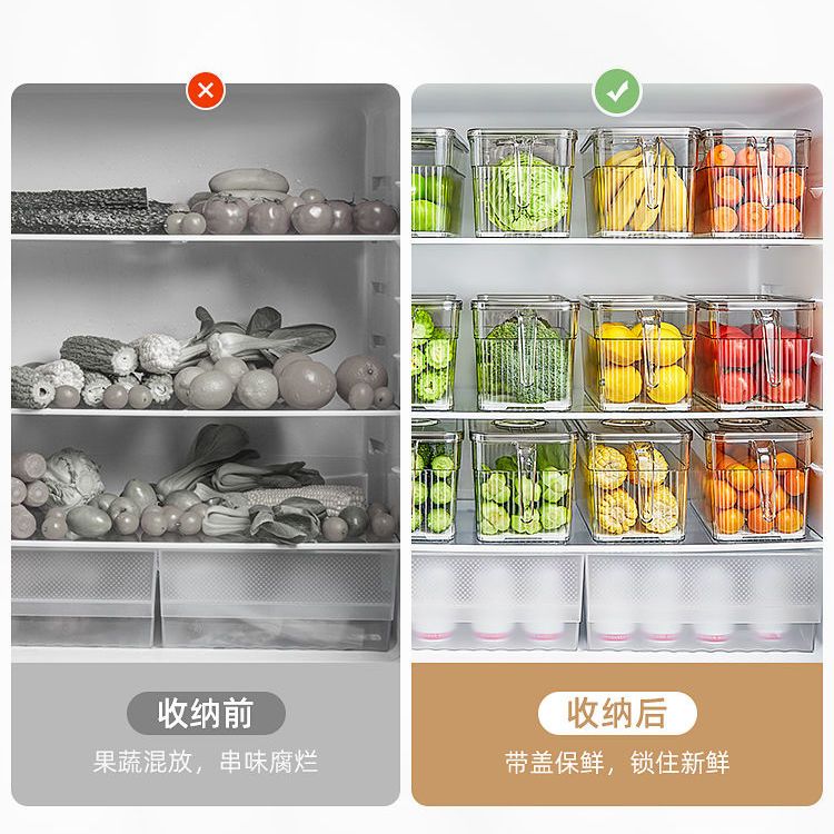 冰箱收纳盒保鲜盒食品级冷冻专用厨房整理神器水果蔬菜鸡蛋储物盒
