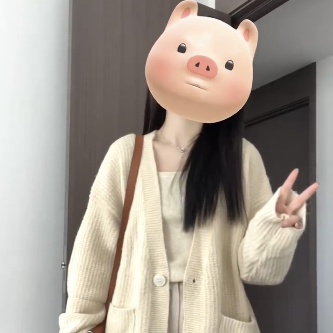 秋冬季軟糯溫柔風設計感V領針織開衫女寬鬆百搭小眾慵懶毛衣外套