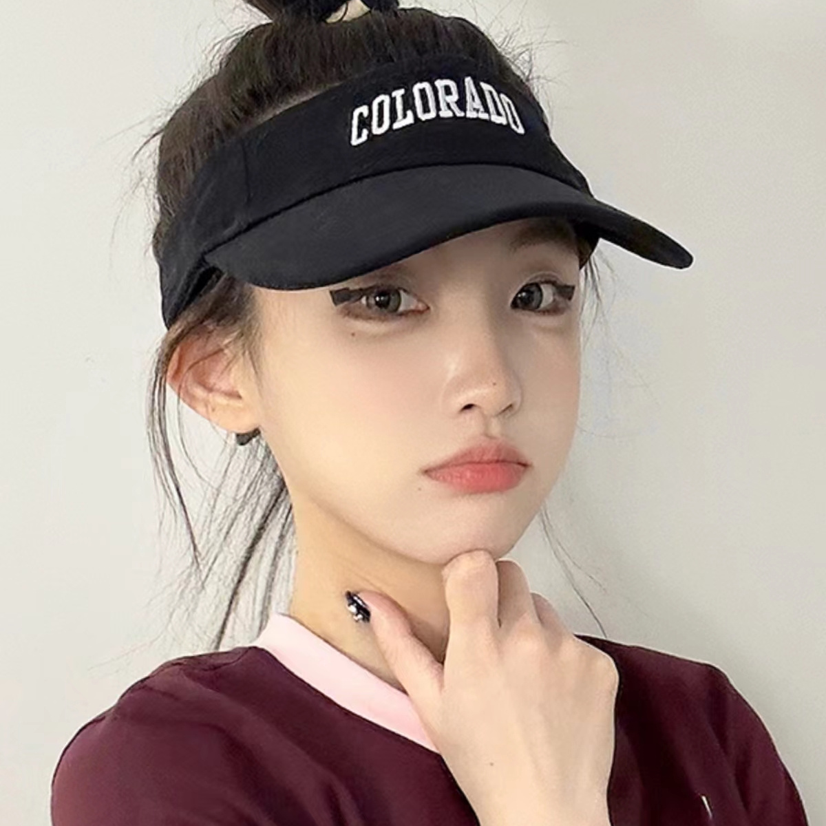 Empty hat women's summer topless peaked cap 2023 new Korean ins tide brand face small sunshade baseball cap