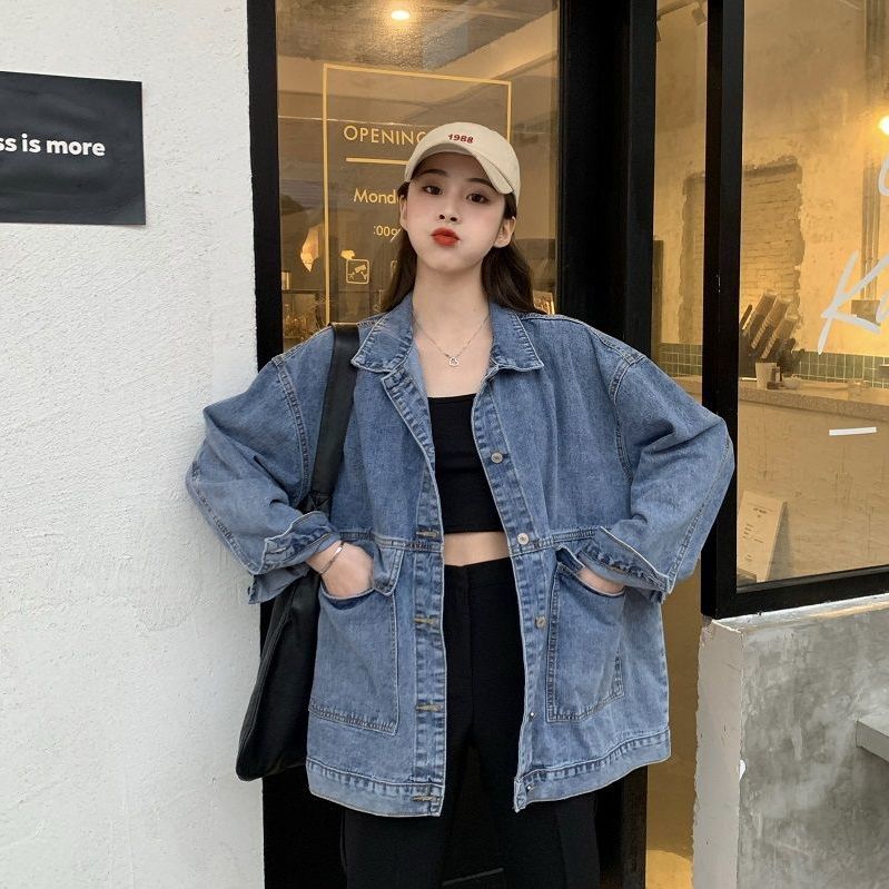 Retro Denim Jacket Women's spring and autumn 2020 new Korean chic loose and versatile student denim jacket fashion