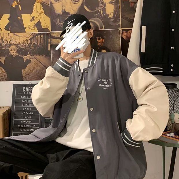 春秋季外套男2021年新款潮ins复古港味上衣韩版宽松bf
