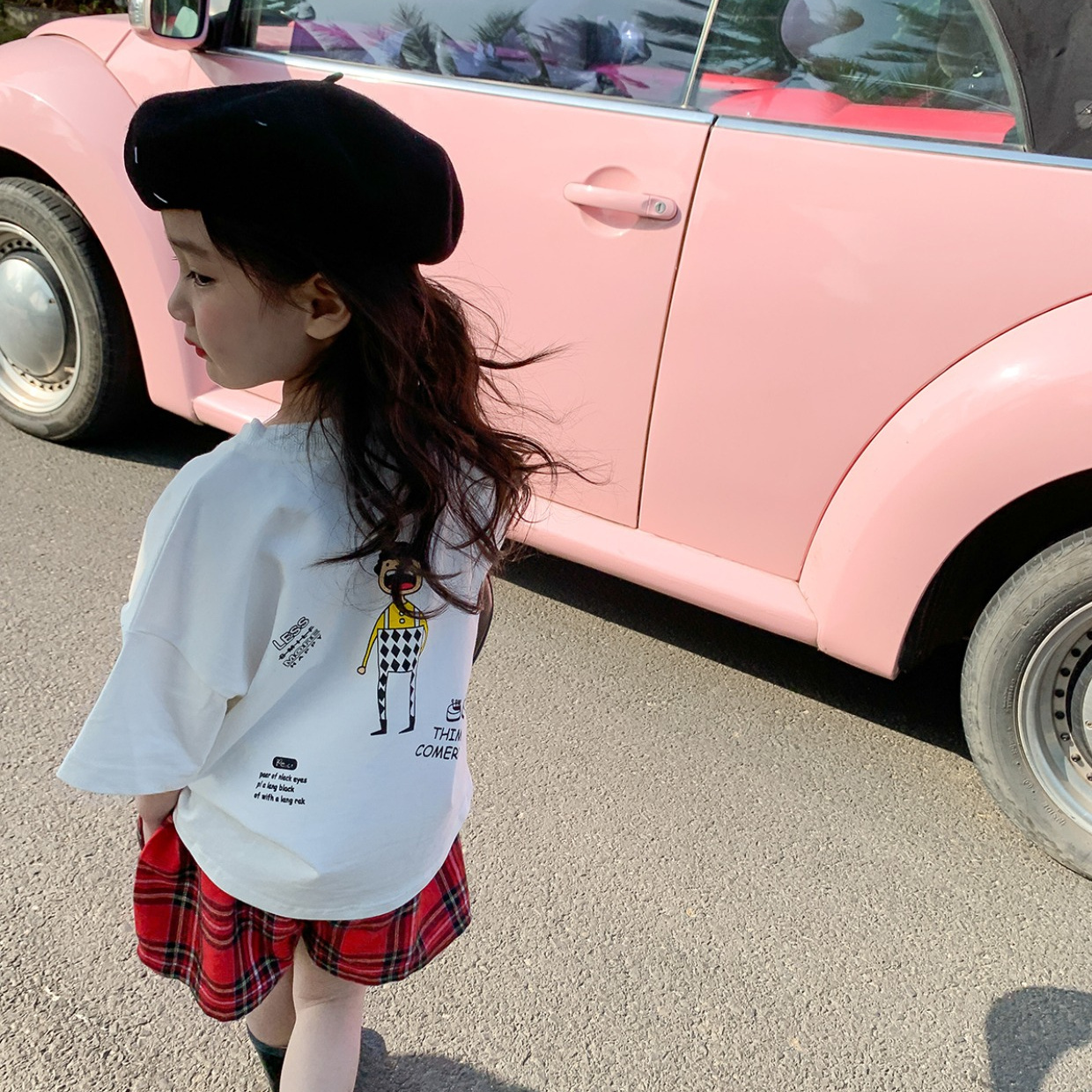 女宝宝夏装套装2023夏季新款女童洋气小童时髦短袖t恤短裤两件套