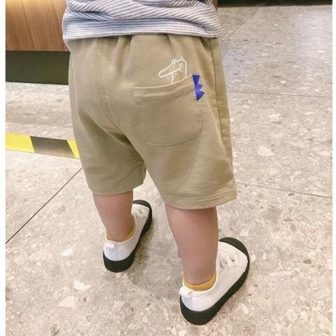 2022夏季纯棉男孩宝宝卡通恐龙小童短裤薄款儿童裤子超洋气五分裤