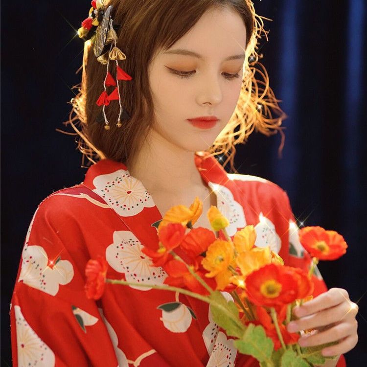 日系風 和服女正裝傳統日系和風櫻花復古寫真和服連衣裙攝影寫真抖音同款 Yahoo奇摩拍賣