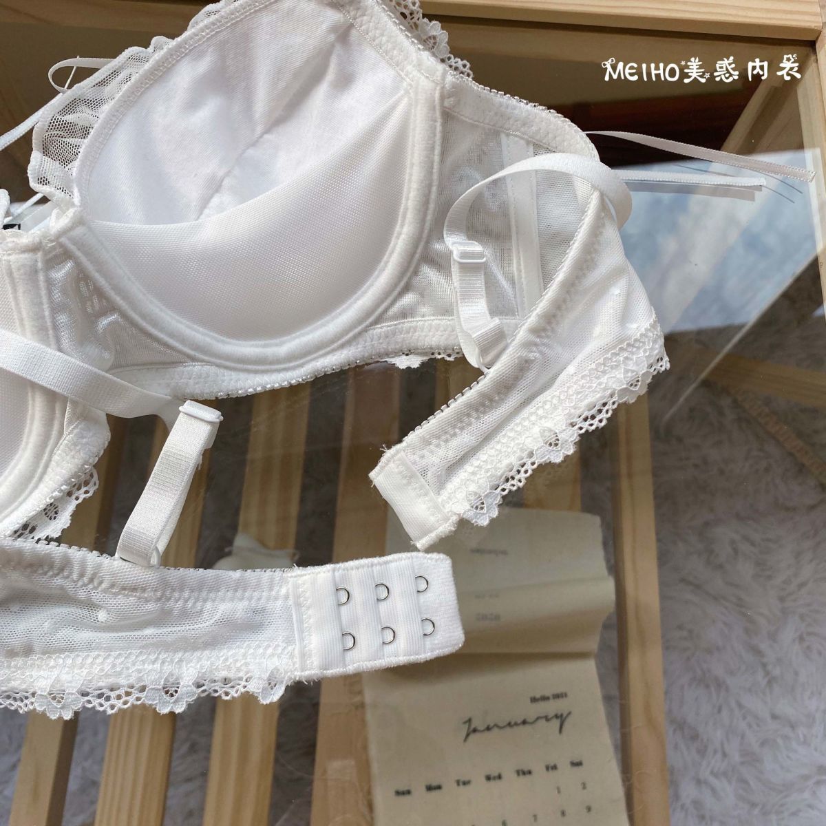 Sexy Girls Underwear New Japanese Strap No Steel Ring Bra Anti-Sagging Small Chest Gathering Adjustment Bra Set