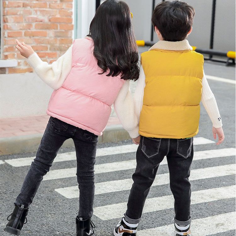 Children's down cotton vest for boys and girls in autumn and winter