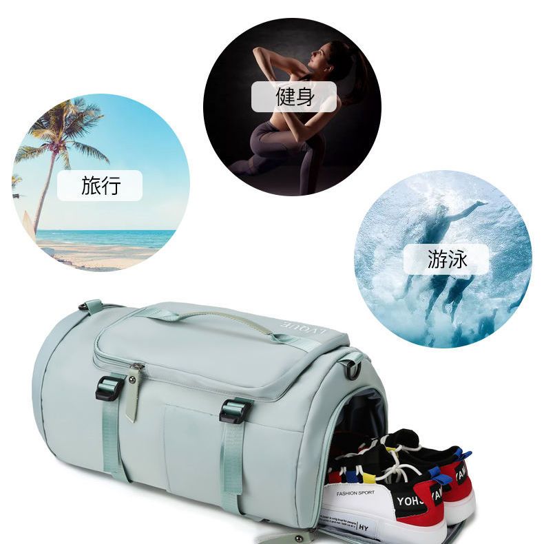 米芝妮旅行包大容量单肩斜挎运动健身包短途旅行包手提防水行李袋