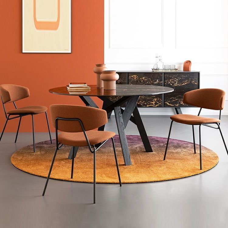 现代简约家用餐椅设计师设计休闲椅北欧轻奢个性创意家用靠背餐椅