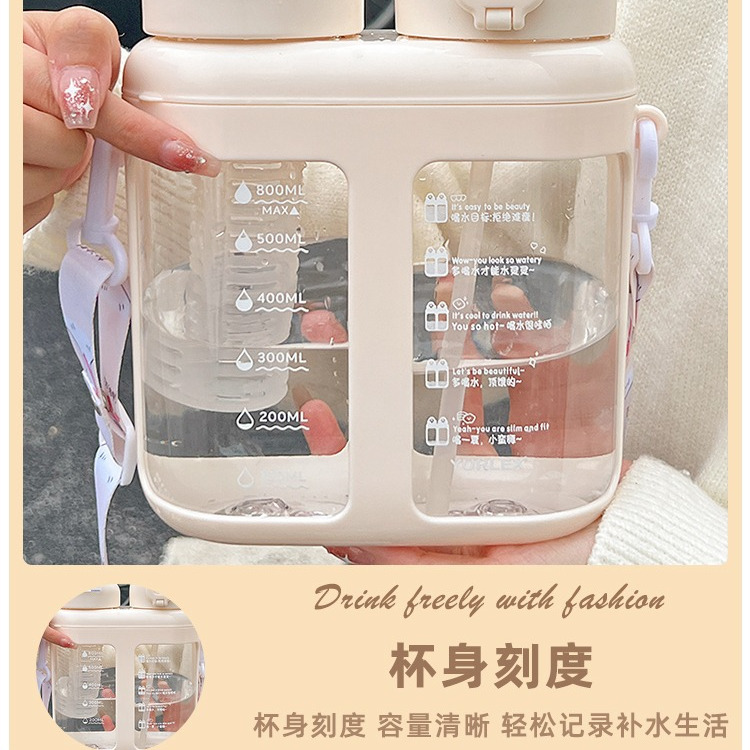  new large-capacity double-warehouse drinking water cup ins girl high-value portable sports big kettle summer