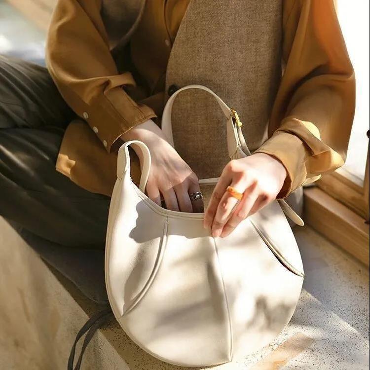AbbottVINTAGE【可頌包】原創小眾包復古腋下女包單肩斜挎包