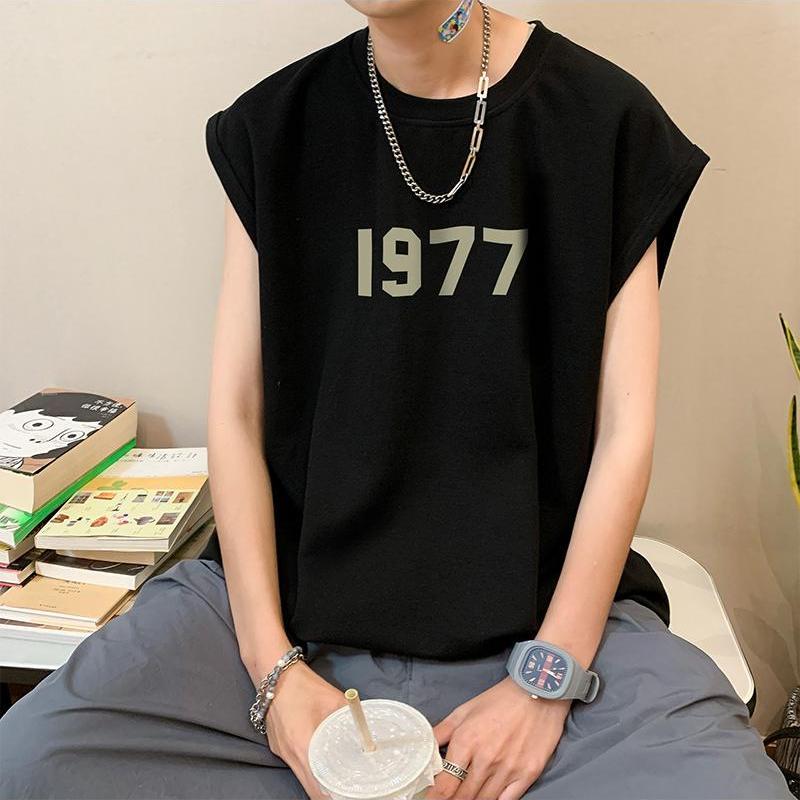 夏季純棉背心男士寬鬆運動坎肩上衣服美式潮牌ins無袖t恤健身外穿