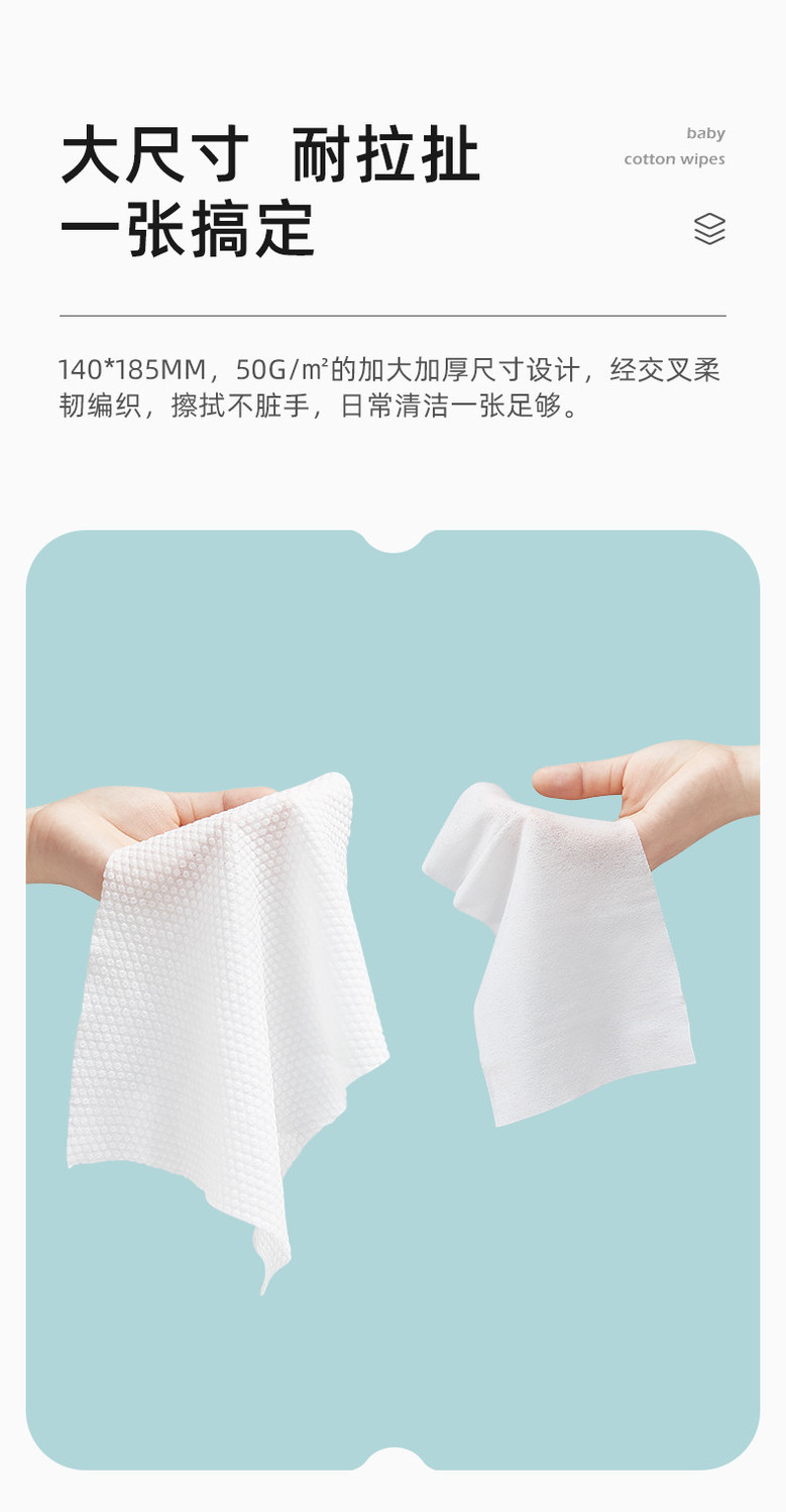 新生儿湿巾手口专用有盖湿巾纸宝宝湿纸巾家庭装80抽*5包