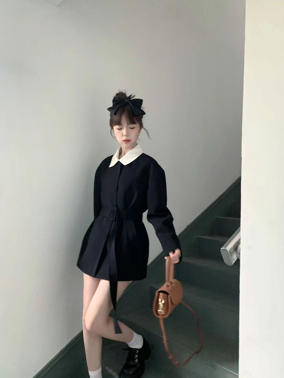 小個子高級感西裝外套女秋裝2023新款內搭打底襯衫上衣兩件套裝潮