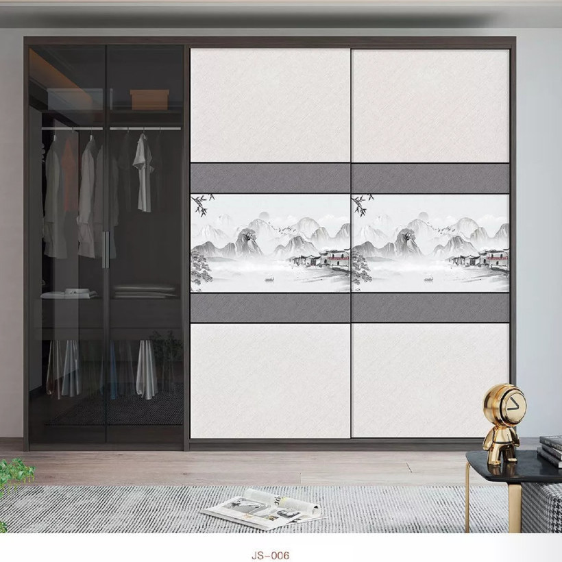 推拉门定制衣柜门定做滑移门订做现代简约柜门卧室衣橱环保移门1