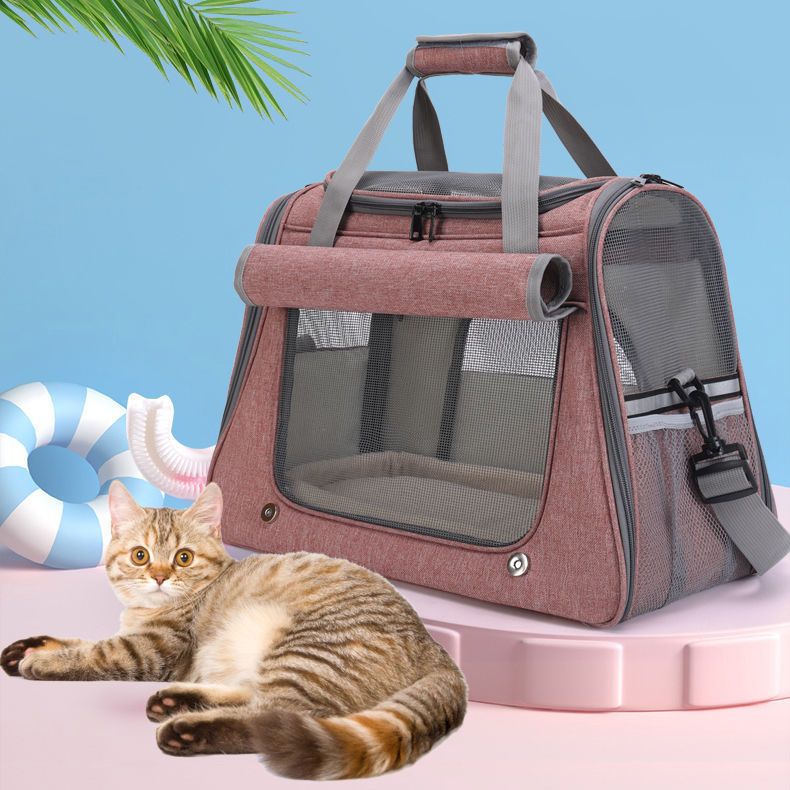 大号猫包外出便携宠物用品可折叠斜跨可拆洗猫咪帆布大容量猫狗包【5月5日发完】