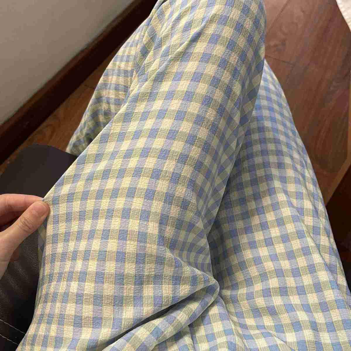Summer pajama pants women's thin baby cotton sense printed casual trousers anti-mosquito pants loose large size home pants sleep pants
