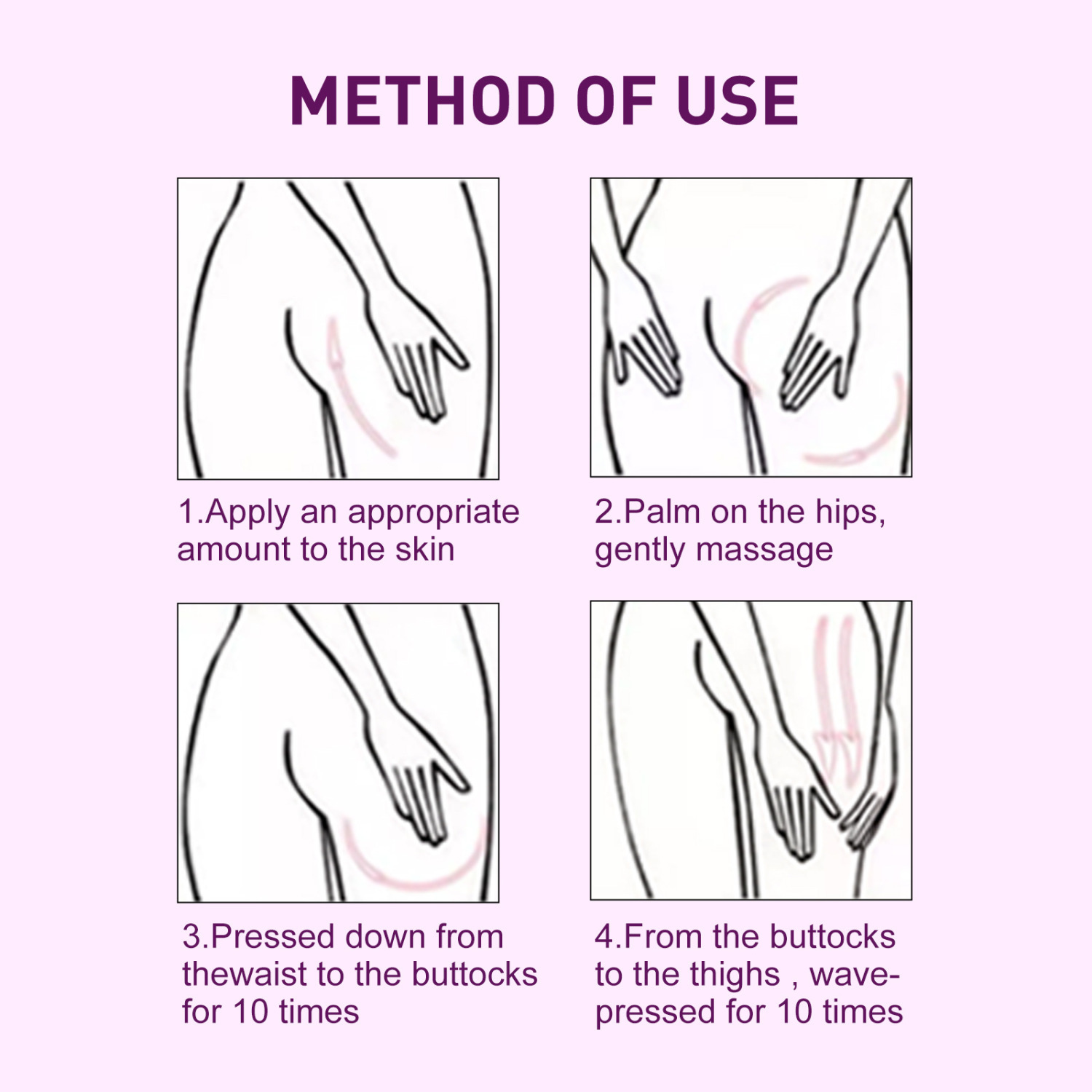 West&Month Hip Lifting Essential Pull Massasjeolje, Oppstrammende Formende Ferskenfargede Hofter, Fremhever Buede og_voghion.com