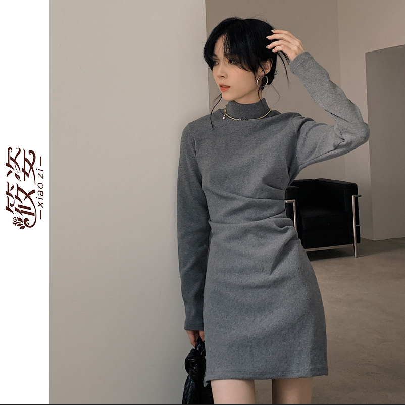 Xiaozi bag hip bottoming dress women's spring and autumn style skirt with coat inner wear 2023 new short fashion