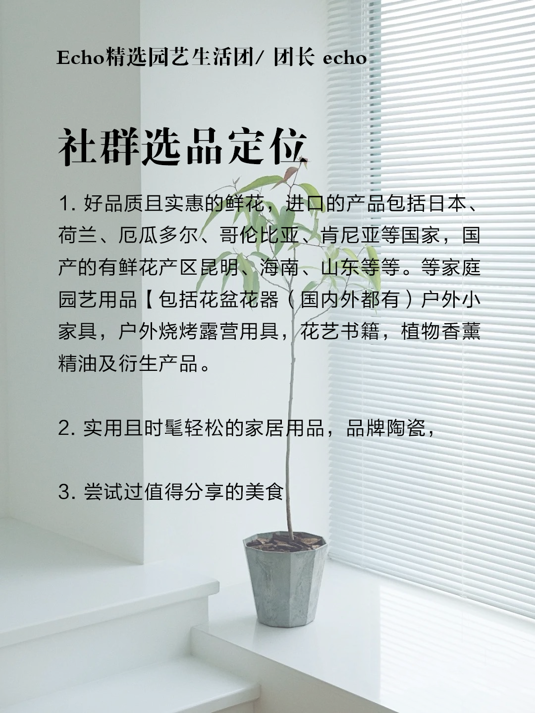 🌟Echo园艺生活优选·🌟进群好礼 介绍图