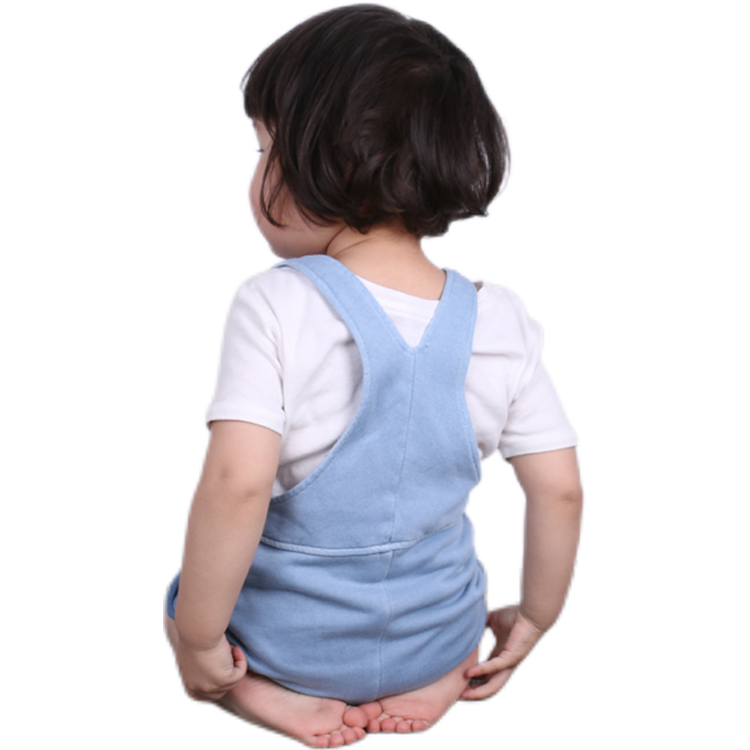 Boys and girls European and American style washed cotton bib shorts Children's summer shorts children's pants
